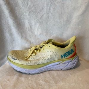 Women’s Hoka Clifton 8 shoes.  Size 9.5B Color Yellow